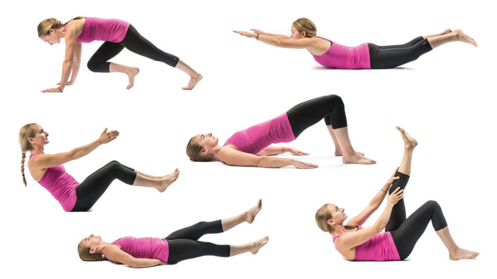 Distintos tipos de ejercicios que involucran varios grupos musculares. Fotos de Julie Ellison por Ben Fuller para Climbing.com