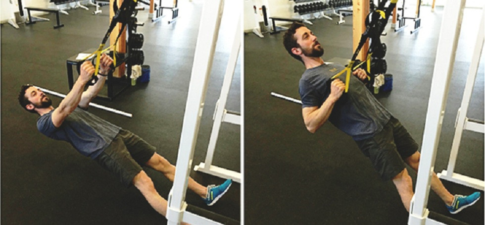 “Remo Invertido”: un ejercicio que involucra todo el cuerpo y que sólo utiliza tu peso. Muy común en rutinas de entrenamiento funcional. Foto de Weckmethod.com