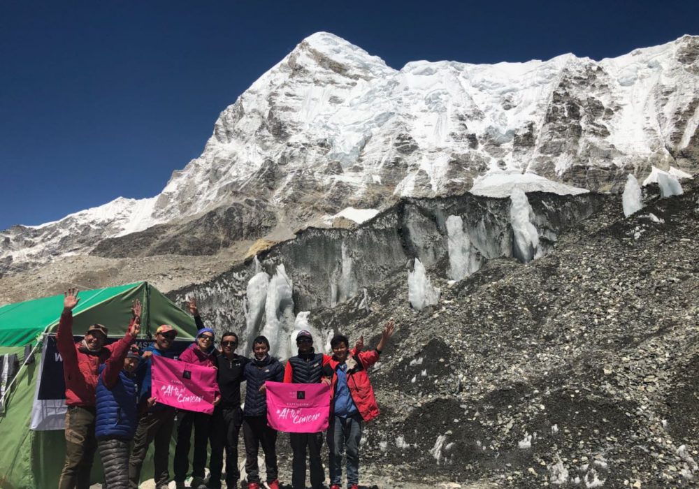 Miembros de la cordada de María Paz en el campo base del Everest (1)